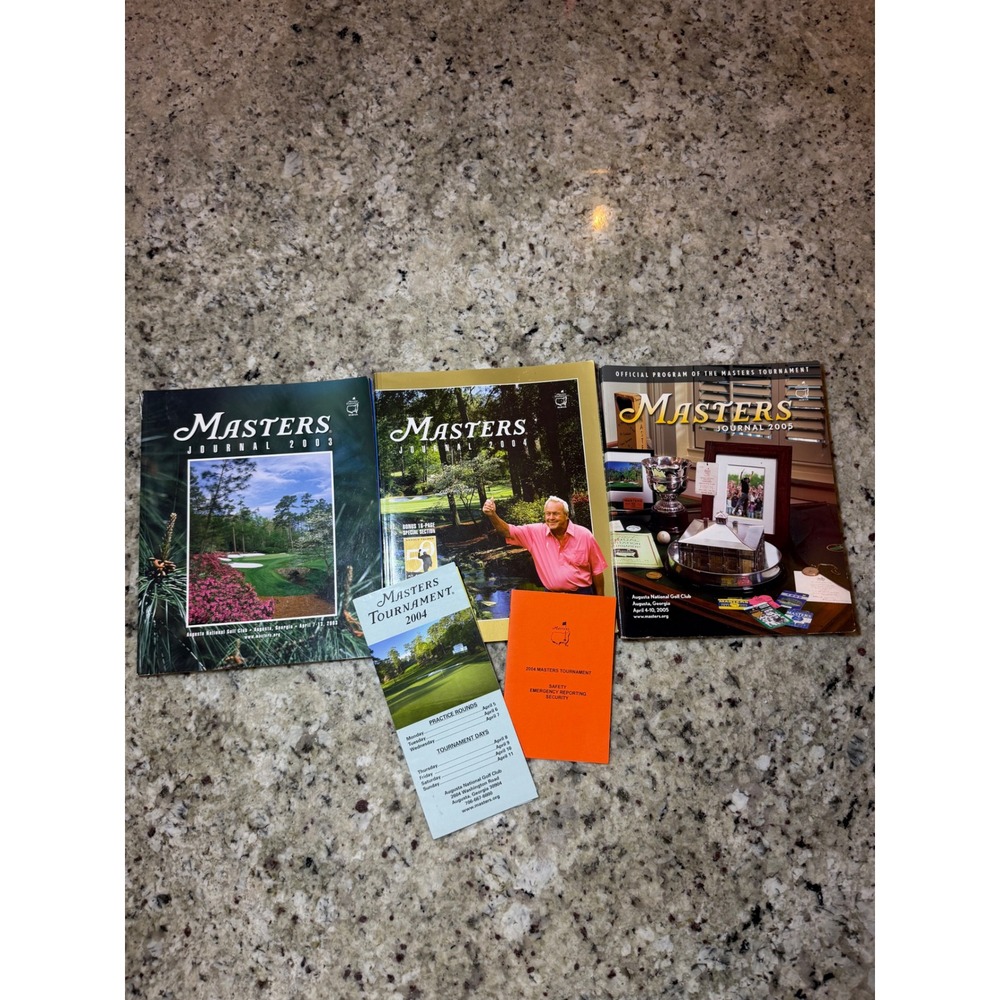 Masters Journal Golf Program Lot 2003 2004 2005 Arnold Palmer Augusta National